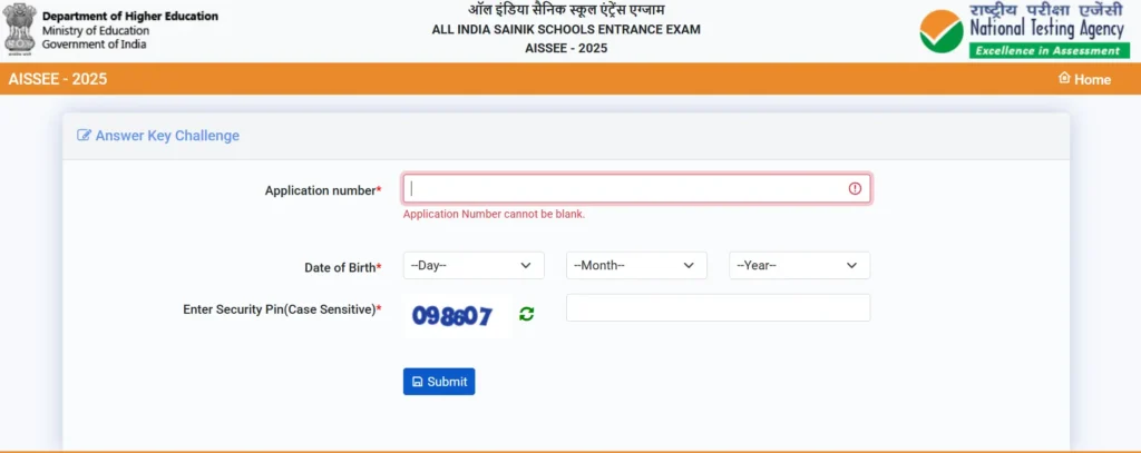 Sainik School Answer Key 2025 Out