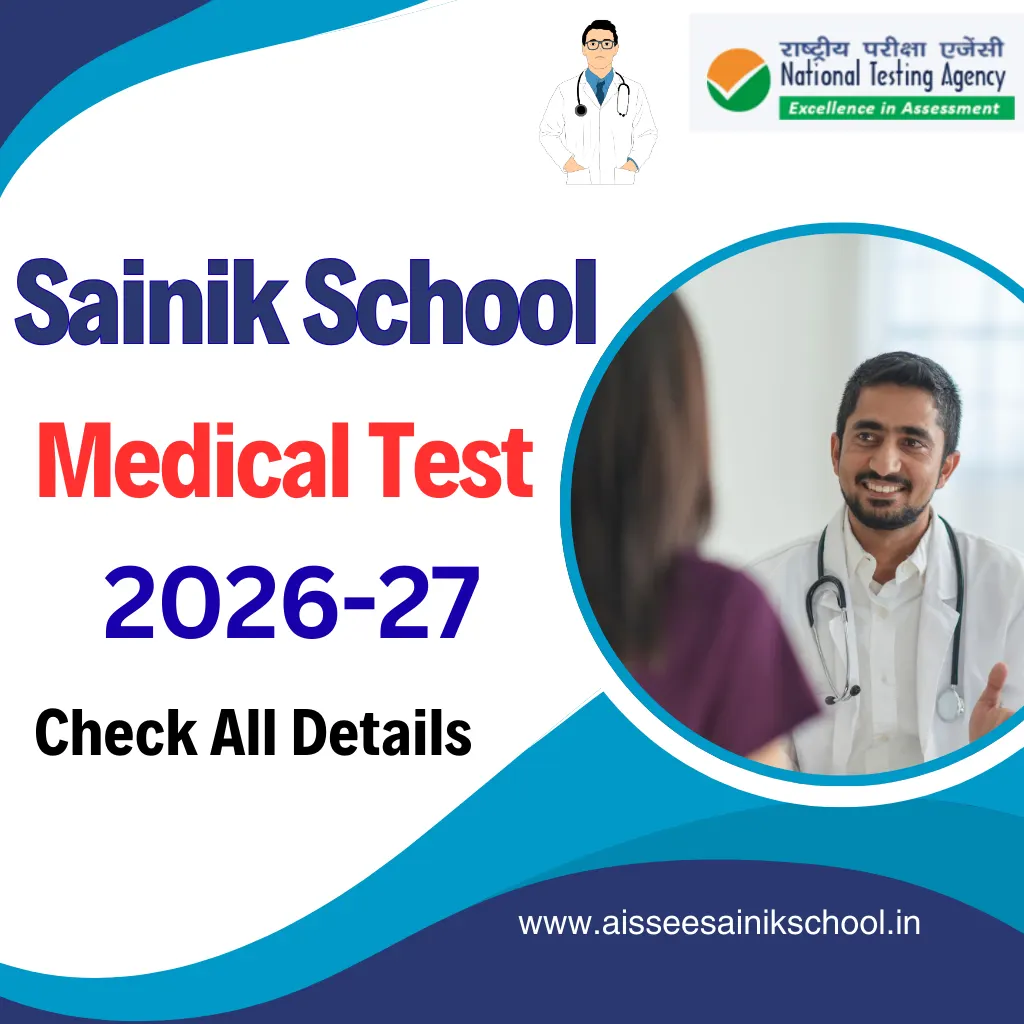 Sainik School Medical Test 2026-27