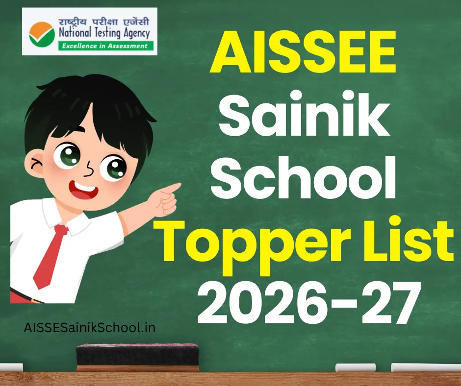 Sainik School AISSEE Topper List 2026 Class 6, 9