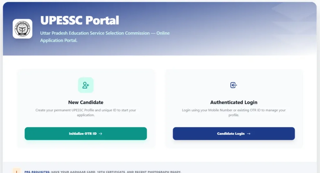 UPTET Online Form 2026, Direct Link to Apply OTR @uptet.upessc.org 2 UPESSC UPTET Online Form 2026