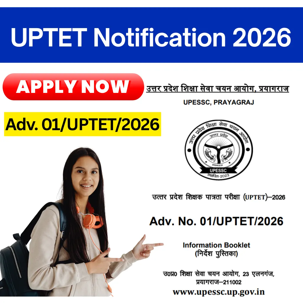 UPESSC UPTET Notification 2026 Out- Apply Online