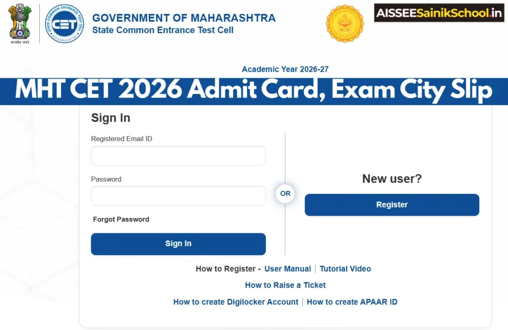 MHT CET Admit Card 2026 Download Link, Exam City Allotment Status @cetcell.mahacet.org 2 MHT CET 2026 Admit Card, Exam City Slip